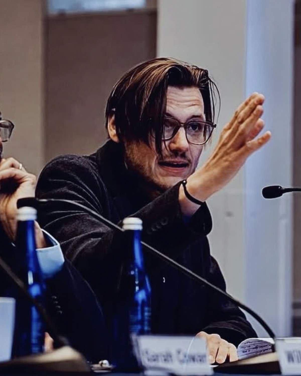 Mr. Miha Andrič speaking on an international conference panel